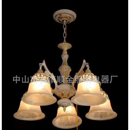 歐式吊燈客廳酒店燈具溫馨臥室燈創(chuàng)意鐵藝吊燈美式復古燈飾