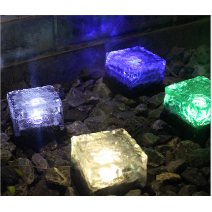 太陽能冰花磚燈 玻璃地埋燈 LED地磚燈 戶外太陽能裝飾燈