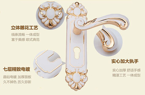 o<em></em>nLEE 歐立北歐象牙白室內(nèi)門鎖細(xì)節(jié)