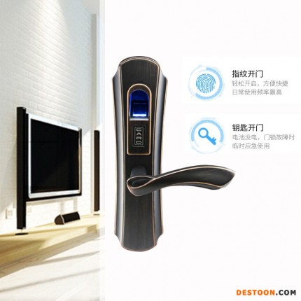 安佰倫V-5智能指紋鎖 室內(nèi)房門鎖 實木門鎖 電子門鎖 辦公室門鎖套裝