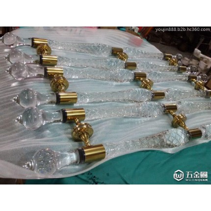 不銹鋼拉手廠家熱銷 水晶拉手 豪華玻璃推拉門(mén)拉手酒店大門(mén)拉手