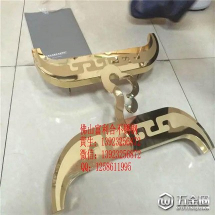 高端KTV水晶球黃鈦金大門拉手  無框?qū)嵞鹃T方管鈦金拉手
