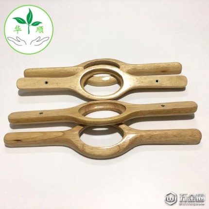 實(shí)木橢圓形鏤空雙孔木拉手橋形雙孔距木拉手抽屜櫥柜木拉手