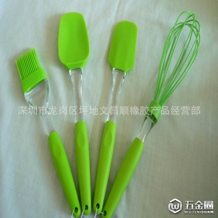 定做食品級硅膠廚房用具 硅膠刮 叉 刷 勺子硅膠刮刀三件套