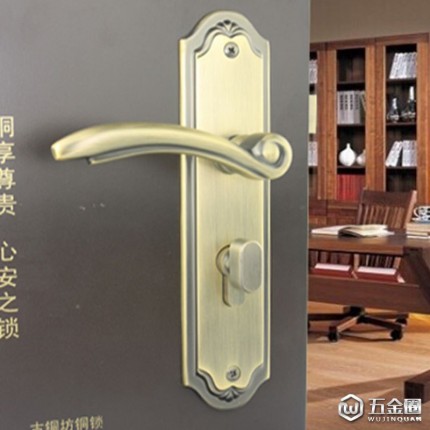 包郵歐式門鎖全銅純銅美式仿古大室內(nèi)臥室實木門把手房門鎖簡約