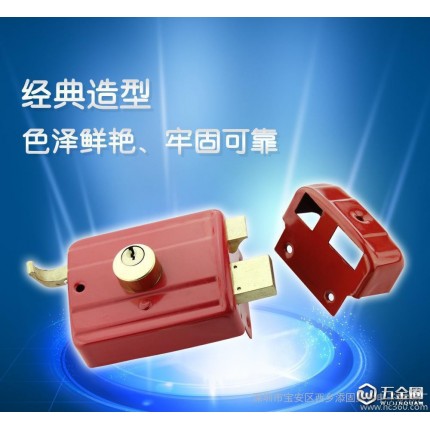 添固外裝老式防盜門鎖 室內(nèi)牛頭機(jī)械鎖 一字片鎖556鎖