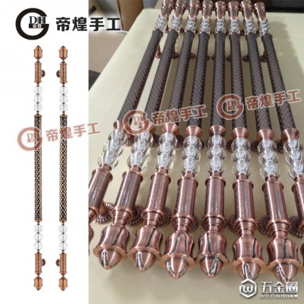 仿古玻璃門(mén)水晶大拉手 豪華別墅酒店推拉大門(mén)拉手長(zhǎng)把手歐式 玻璃門(mén)拉手