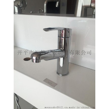 工廠價(jià) 五金衛(wèi)浴鋅合金銅芯洗手盆面盆抽拉多功能冷熱水龍頭11001