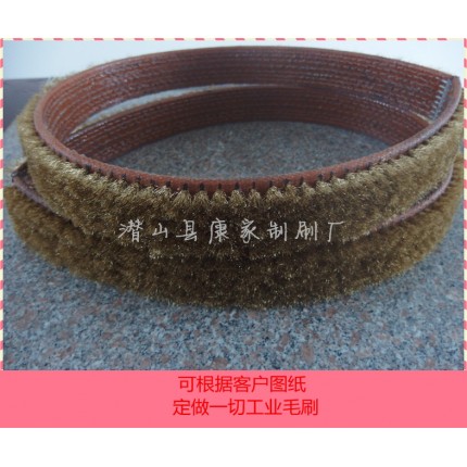 清掃器皮帶毛刷 清洗除銹隔塵皮帶刷 尼龍帆布尼龍絲皮帶刷定做