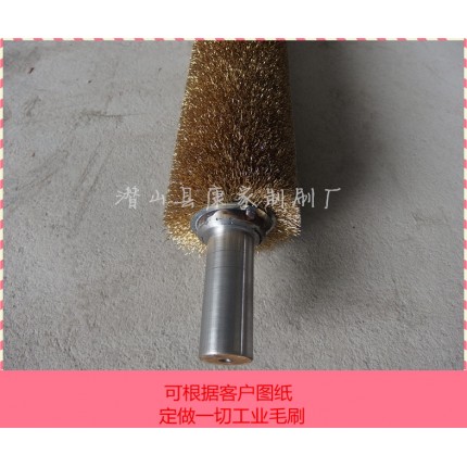 定做機械用纏繞不銹鋼鍍銅鋼絲刷輥 鋼材表面除銹打磨清洗除毛刺