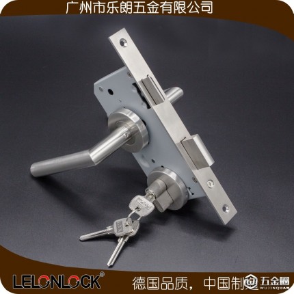 樂(lè)朗RTH-03+RML-13+RCR-01室內(nèi)門(mén)鎖執(zhí)手鎖機(jī)械門(mén)鎖具不銹鋼304彎管門(mén)把手分體鎖
