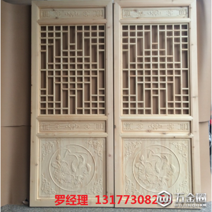 仿古木門窗，寺廟門窗，大殿木門窗廠家
