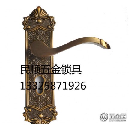 鋁合金黃古銅室內(nèi)門(mén)鎖2140款歐式執(zhí)鎖面板鎖室內(nèi)門(mén)鎖直銷