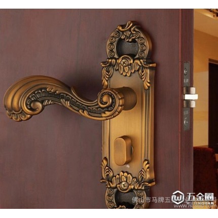 馬牌 歐式室內(nèi)門(mén)鎖簡(jiǎn)約房門(mén)鎖不銹鋼拉絲歐式門(mén)鎖