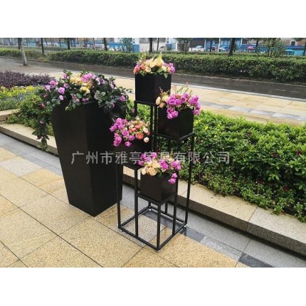 廣州雅亭供應(yīng)樓盤工程裝飾金屬花器鐵藝花箱